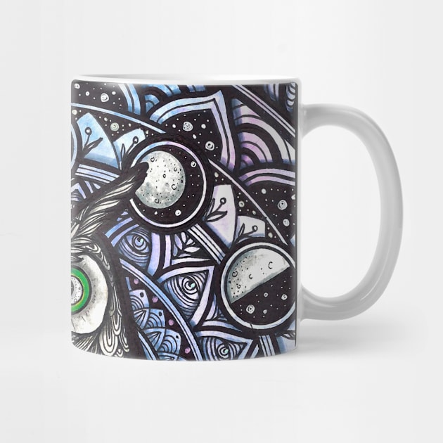 Great Owl in Mandala by asiancoffeegirl